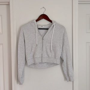 Cropped garage hoodie